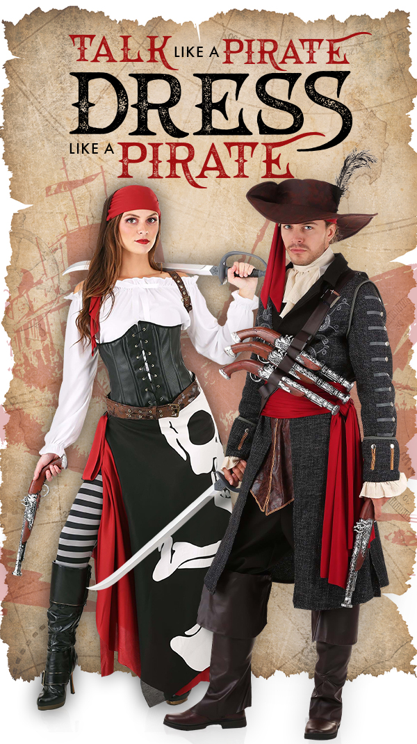  Harloon 9 Pcs Halloween Adult Pirate Costume Men