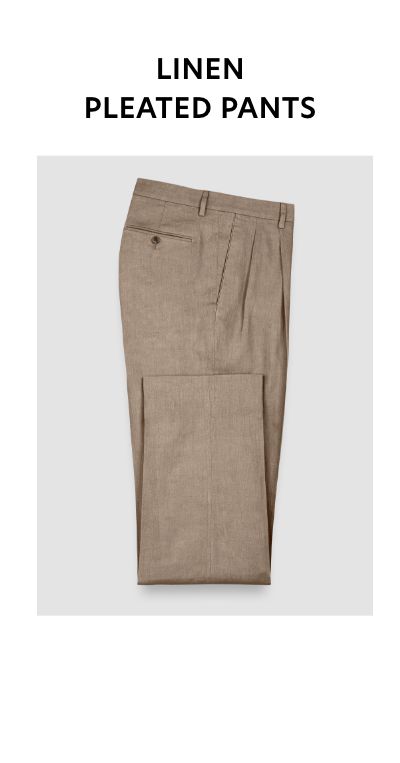 Linen Pleated Pants – Paul Fredrick