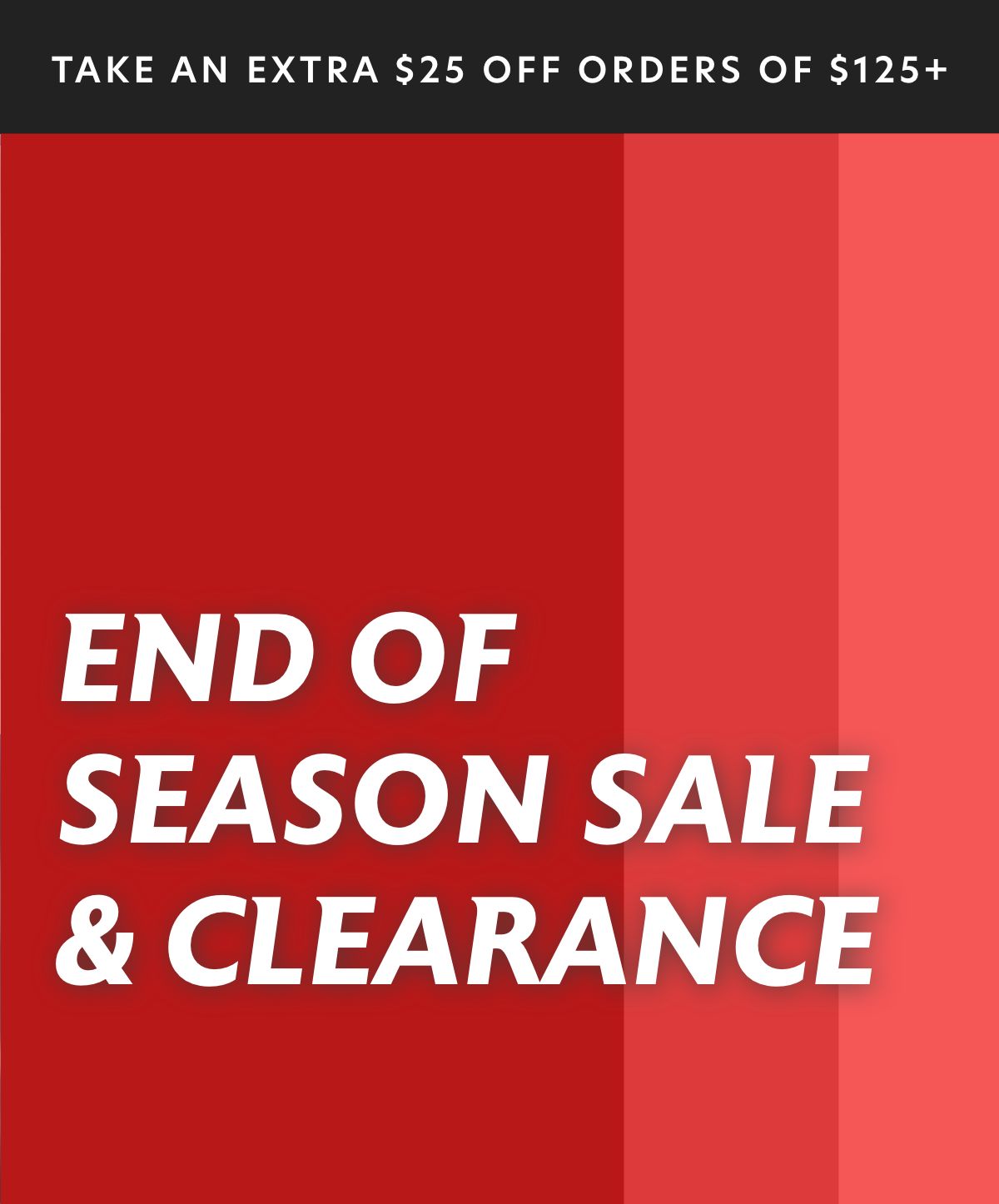 end of season sale and clearance