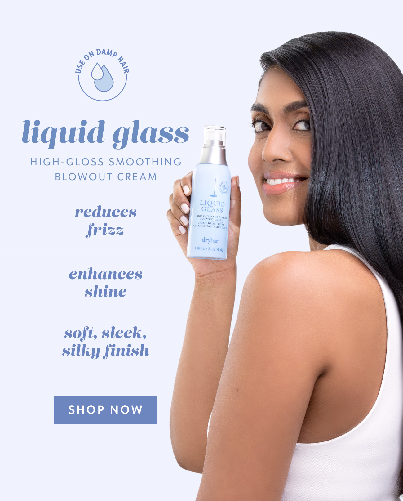 Liquid glass blowout cream