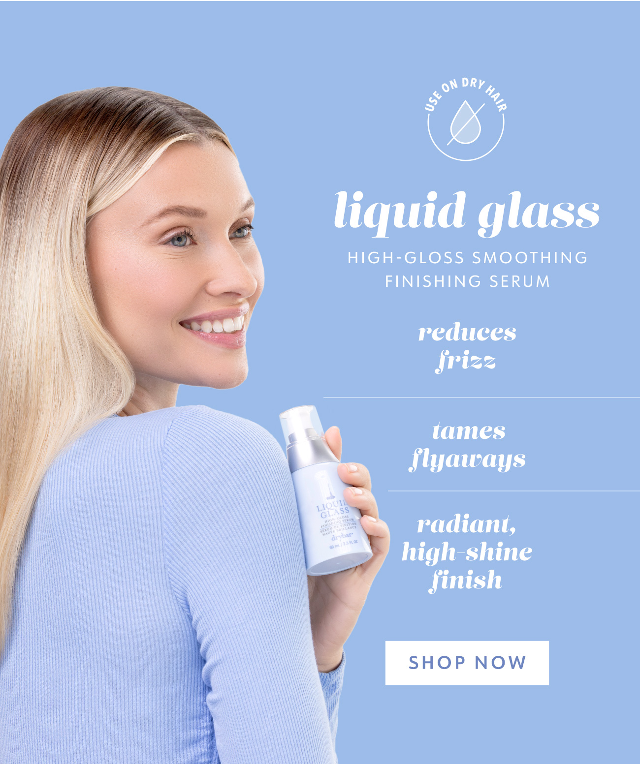 Liquid glass finishing serum