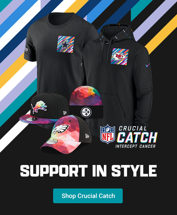 How to help with cancer research and show your Detroit Lions fandom with  NFL Crucial Catch apparel 