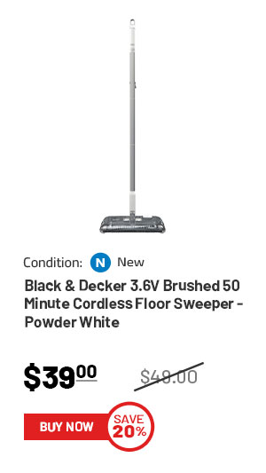 Black and Decker Cordless Floor Sweeper