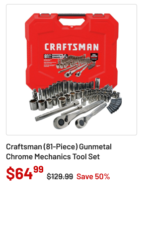 Craftsman gunmetal chrome mechanics tool set