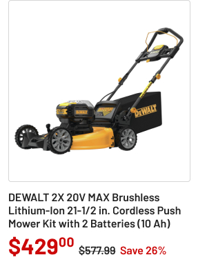 DEWALT 2X 20V MAX cordless push mower kit
