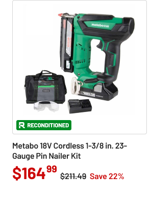 Metabo HPT 18V Cordless 1-3/8 in. 23-Gauge Pin Nailer Kit