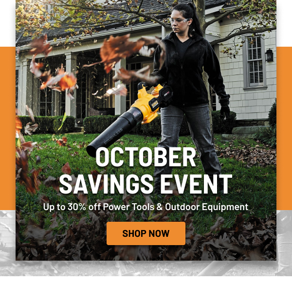 October Savings Event