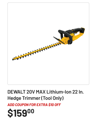 Dewalt 20V MAX Lithium-Ion 22 In. Hedge Trimmer (Tool Only)