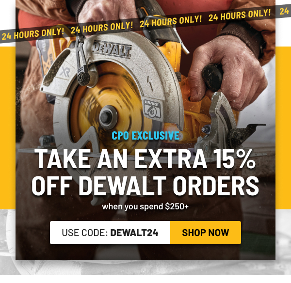 Dewalt 15% off