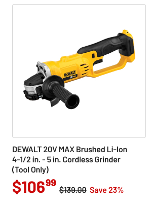 20V MAX Brushed Li-Ion 4-1/2 in. - 5 in. Cordless Grinder (Tool Only)