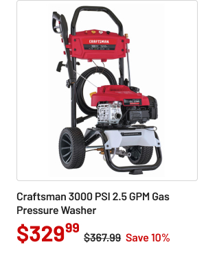 Factory Reconditioned Craftsman 21027 3000 PSI 2.5 GPM Gas Pressure Washer