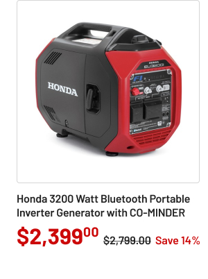 Honda EU3200IAC EU3200IAN 3200 Watt Bluetooth Portable Inverter Generator with CO-MINDER