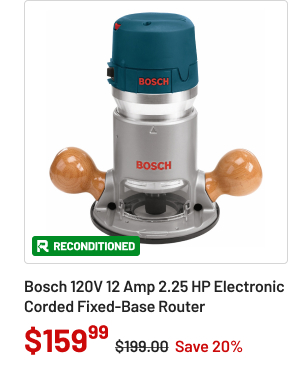 Factory Reconditioned Bosch 1617EVS-46 120V 12 Amp 2.25 HP Electronic Corded Fixed-Base Router