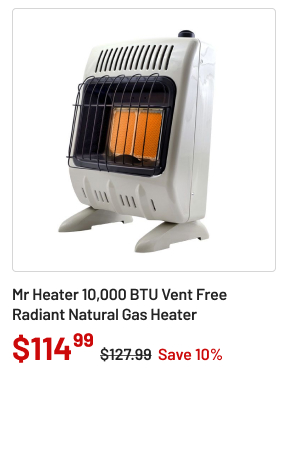 Mr. Heater F299811 10,000 BTU Vent Free Radiant Natural Gas Heater