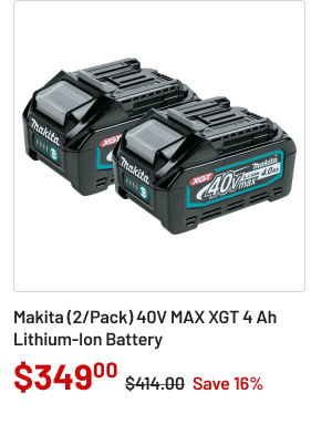 Makita (2/Pack) 40V MAX XGT 4 Ah Lithium-Ion Battery