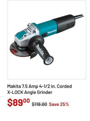 Makita 7.5 Amp 4-1/2 in. Corded X-LOCK Angle Grinder