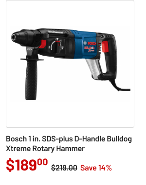 Bosch 1 in. SDS-plus D-Handle Bulldog Xtreme Rotary Hammer