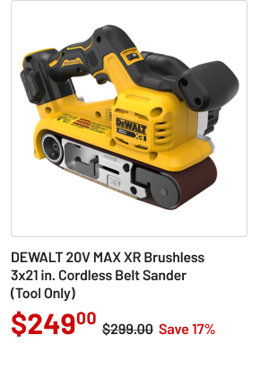 Dewalt 20V MAX XR Brushless 3x21 in. Cordless Belt Sander (Tool Only)