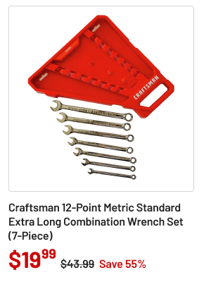 Craftsman 12-Point Metric Standard Extra Long Combination Wrench Set (7-Piece)