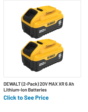 Dewalt (2-Pack) 20V MAX XR 6 Ah Lithium-Ion Batteries