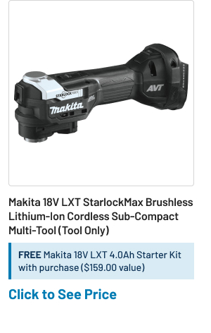 Makita 18V LXT StarlockMax Brushless Lithium-Ion Cordless Sub-Compact Multi-Tool (Tool Only)