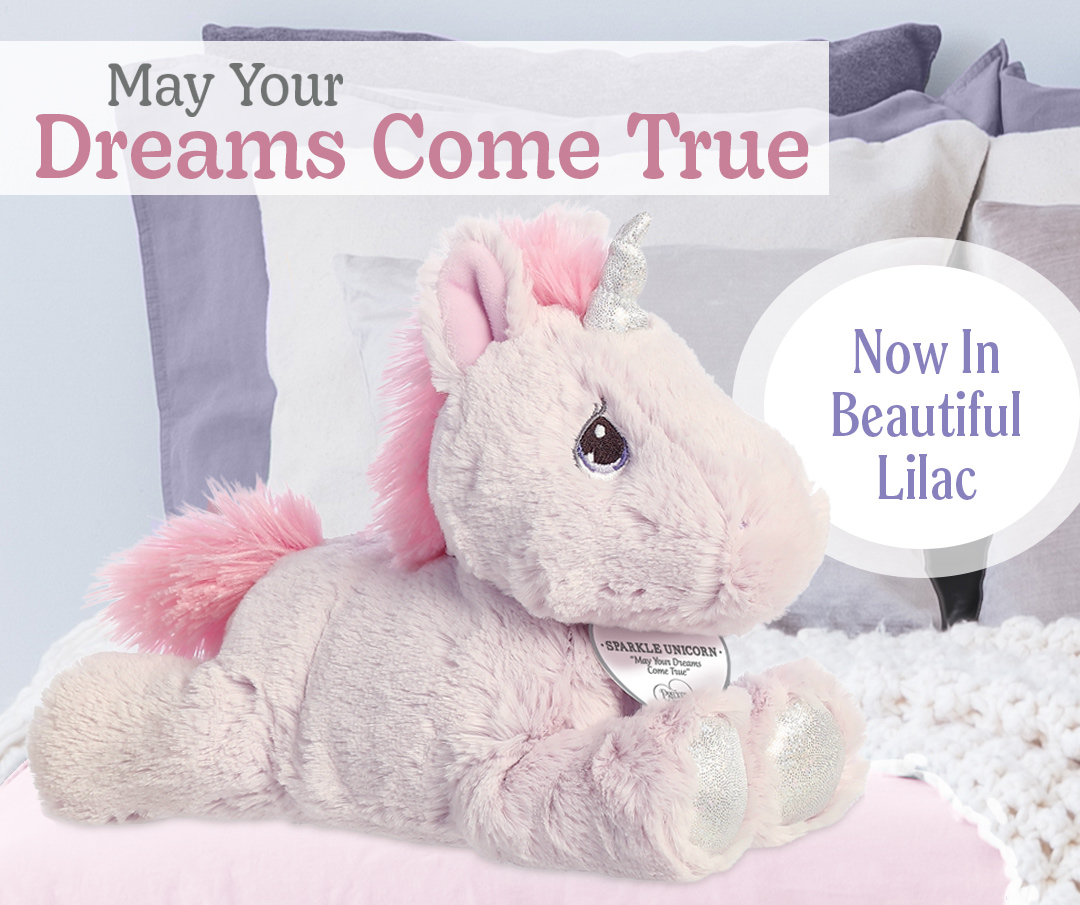 May Your Dreams Come True - Lilac Sparkle Unicorn Stuffed Animal