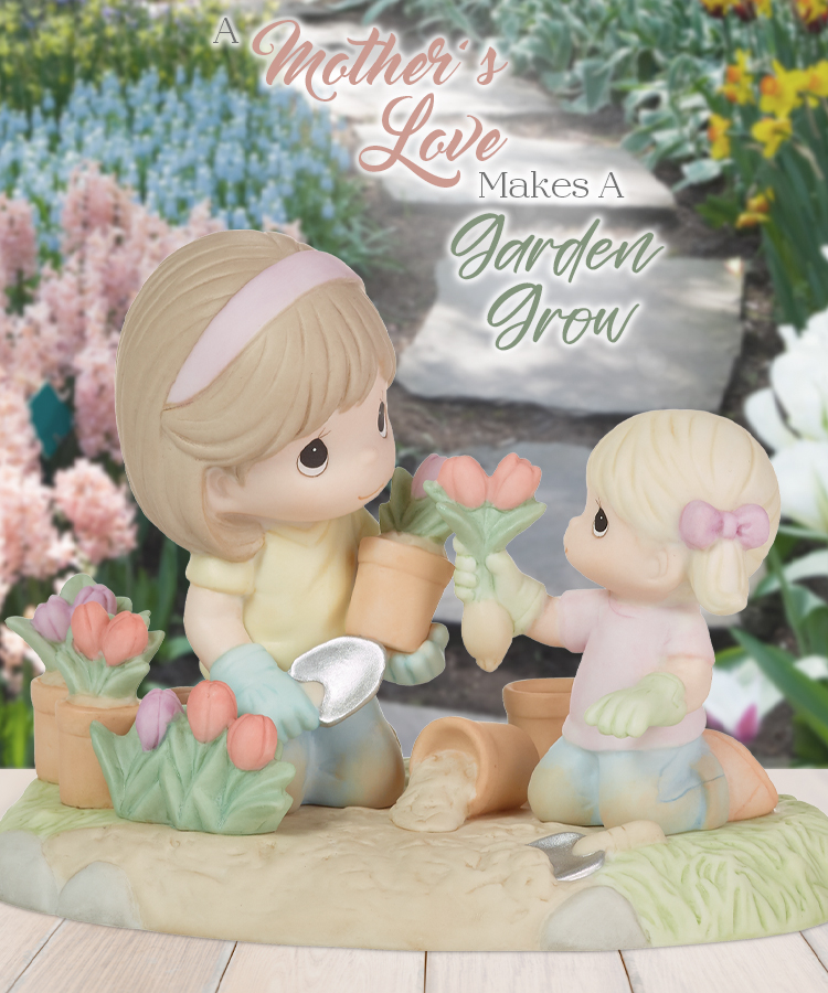 A Mothers Love Makes A Garden Grow Girl Figurine