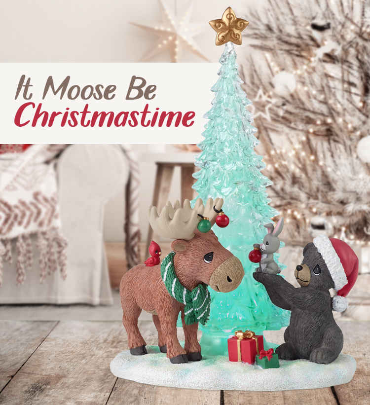 It Moose Be Christmastime LED Figurine