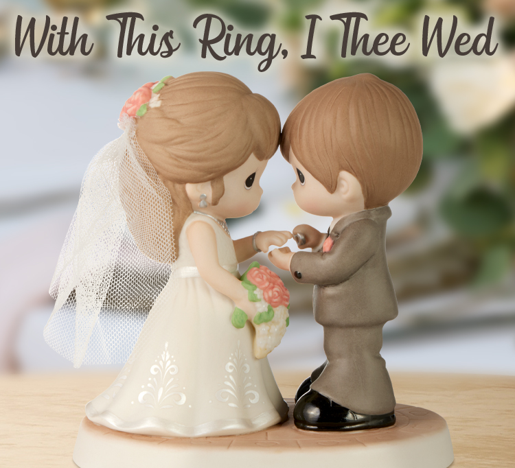 With This Ring, I Thee Wed Figurine Brunette