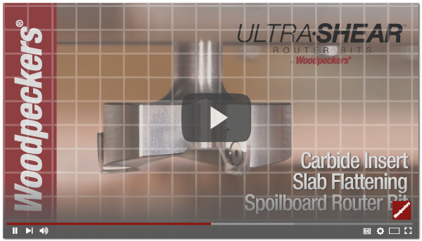 Ultra∙Shear Carbide Insert Slab Flattening Spoilboard Bits