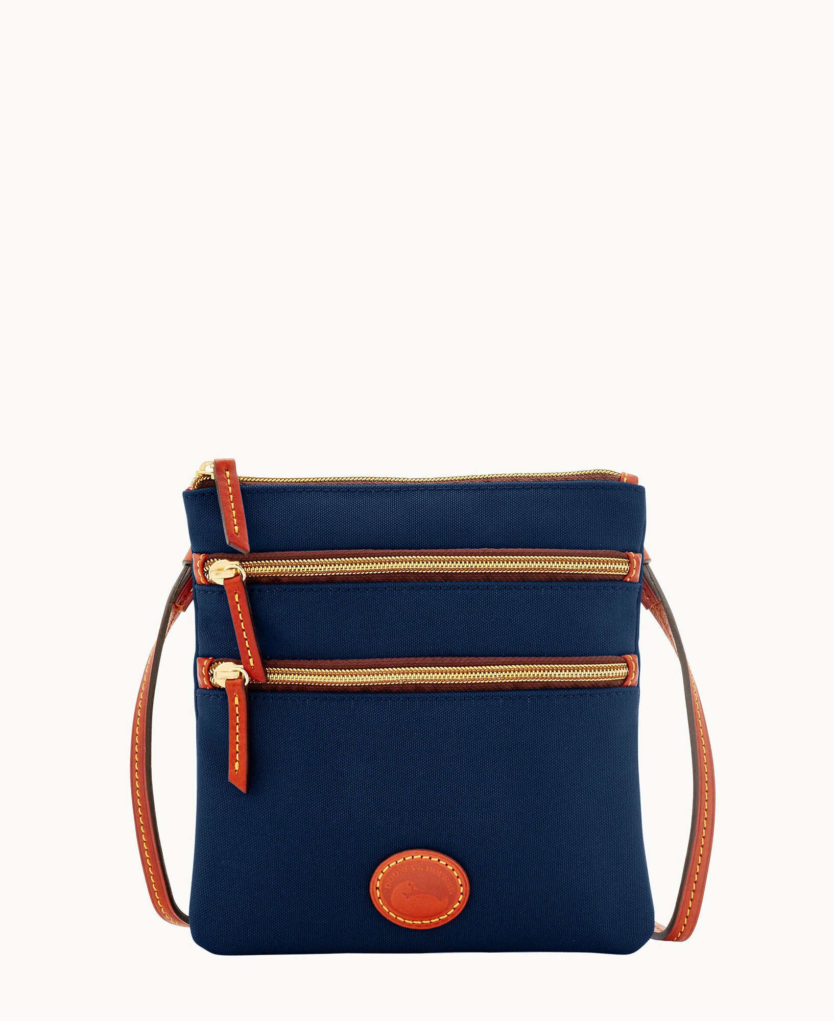 Dooney & Bourke Handbag, Nylon North South Triple Zip Crossbody - Black:  Handbags