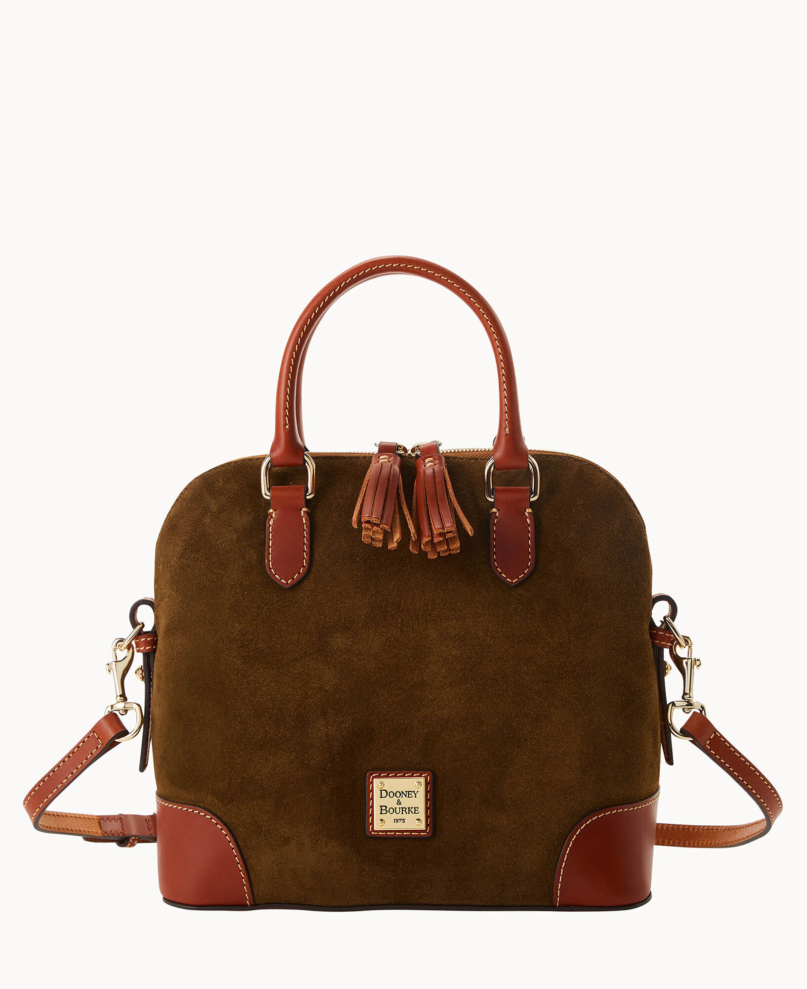 Suede Domed Satchel