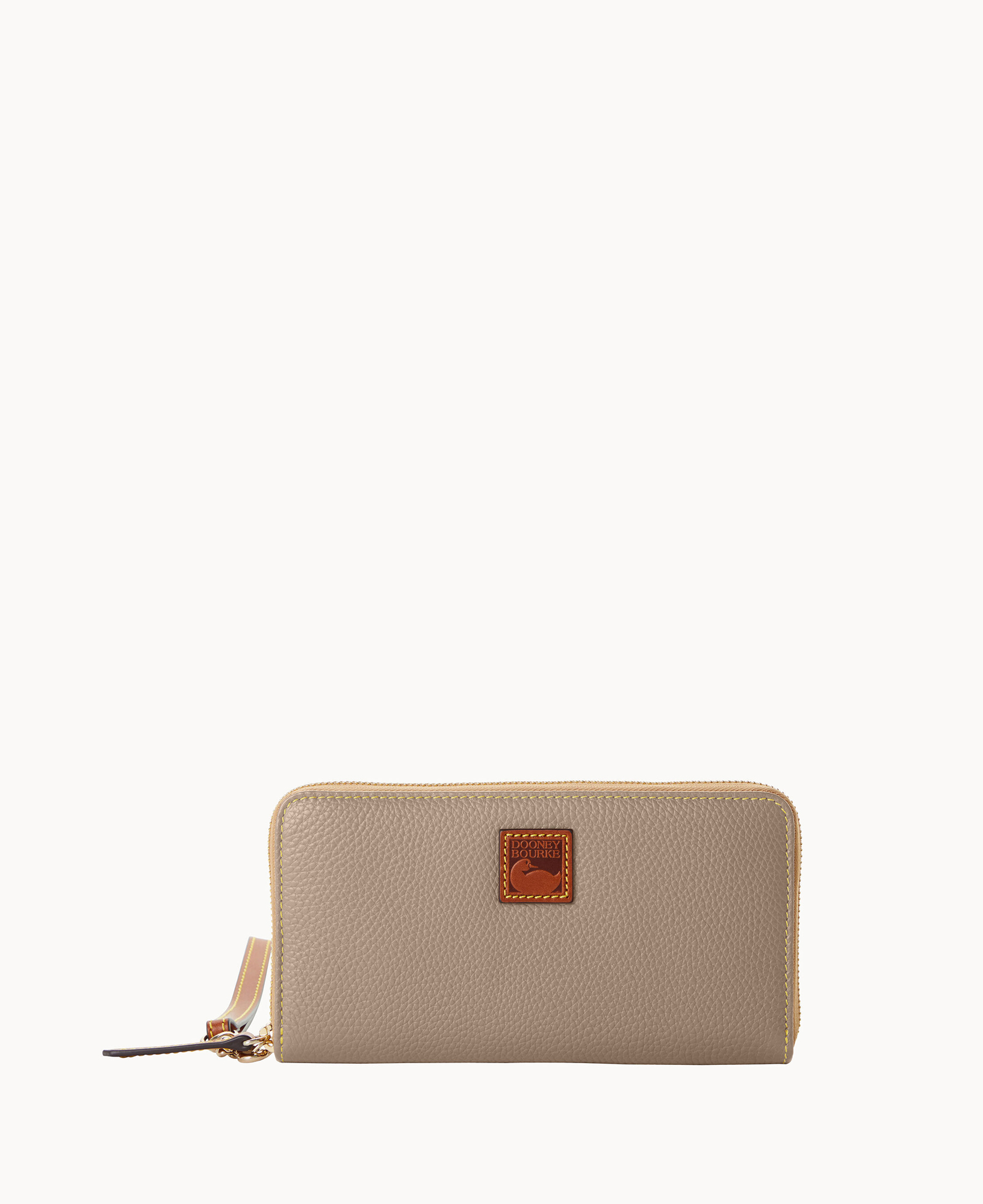 Pebble Grain Large Zip Around Wristlet