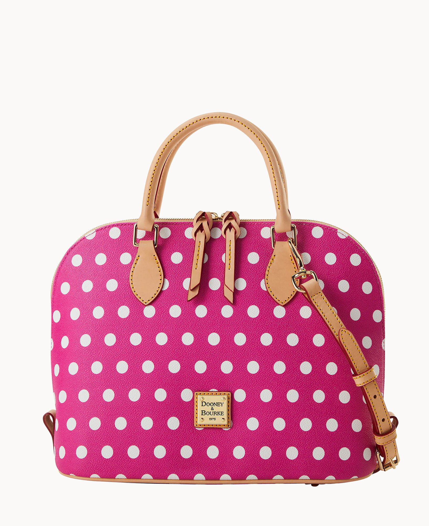 Polka Dot Zip Zip Satchel