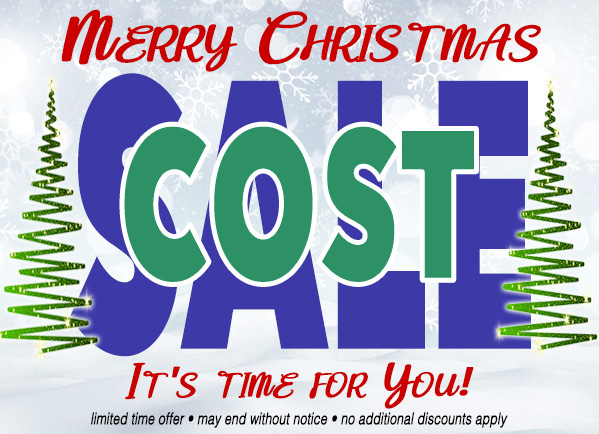 The Christmas Cost Sale! Starts Today