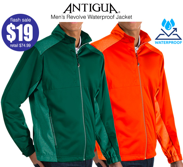 Only $19! Antigua Men's Waterproof Revolve Jacket