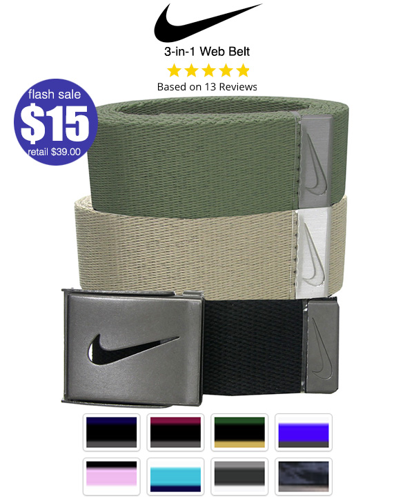 Only $15! NIKE 3-in-1 Web Belt