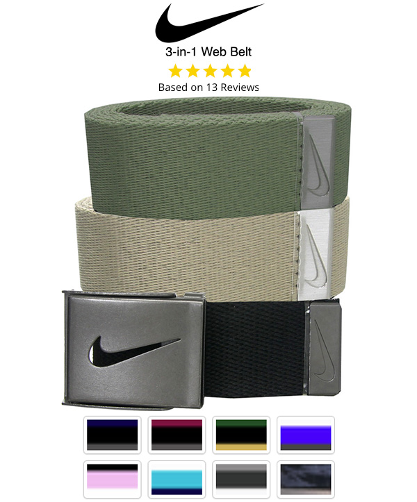 NIKE Men's 3-in-1 Web Belts only $15!