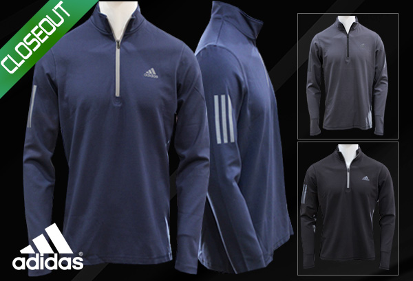 $25! Adidas 3-Stripe 1/4-Zip Midweight Pullover