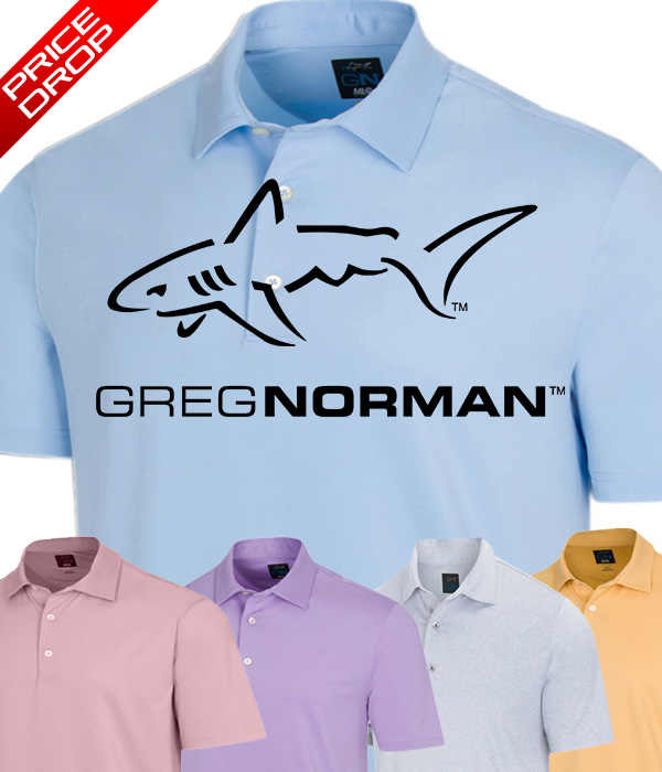 $24.50! Greg Norman Stretch Solid Polo Shirt