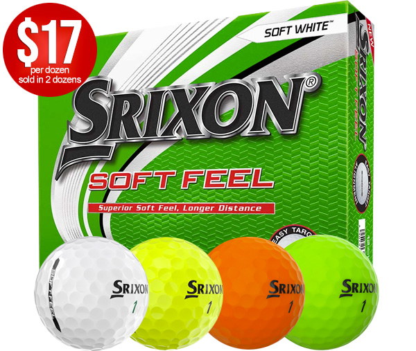 Only $17 / dzn! Srixon Soft Feel Golf Balls