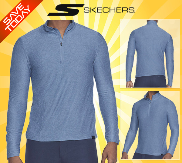 $26! Skecher GoDri Men's All Day 1/4-Zip LS Golf Shirt