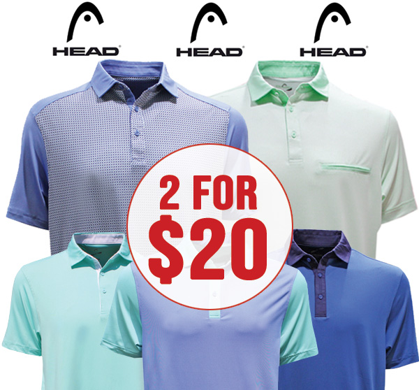 2 for $20! Head Performance Polo Shirts