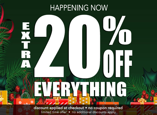 Extra 20% Off Now! Everything is On Sale