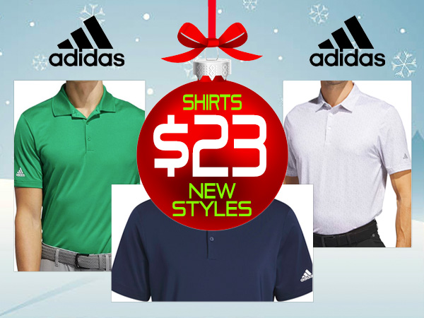 $23! Adidas Polo Shirts  New Styles Arriving Daily