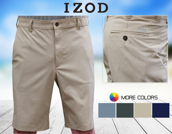 $15! IZOD Men's Straight Fit Golf Shorts