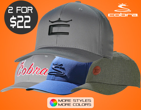 2 / $22! Cobra Hats & Visors 6 Styles Men's & Lady's