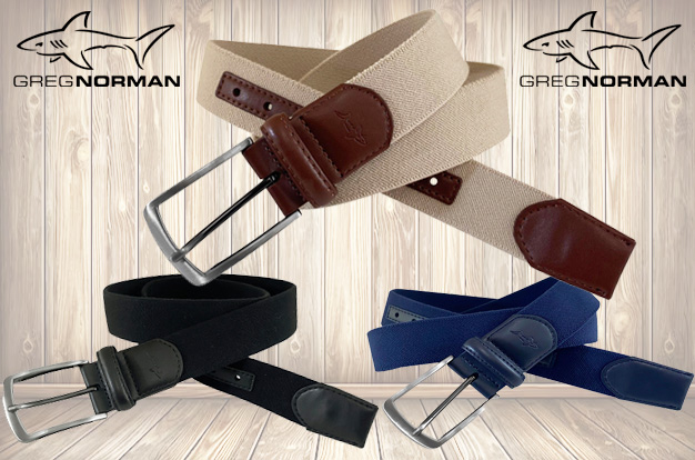 $14! Greg Norman Canvas Belt with Leather Tabs