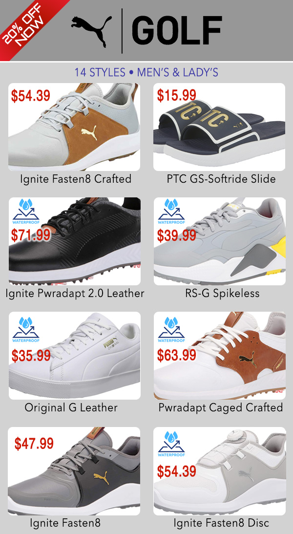Extra 20% Off! PUMA Golf Shoes  14 Styles Men's & Lady's