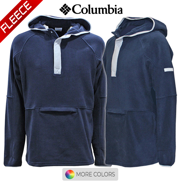 Only $22!! Columbia 1/2-Snap Fleece Hooded Pullover